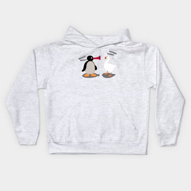 NOOT! NOOT! HONK! HONK! Kids Hoodie by vintageclub88